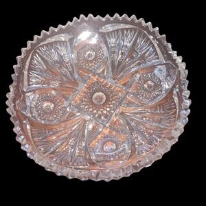 Antique American Brilliant Cut Glass Bowl 6"No 212 Circa 1912